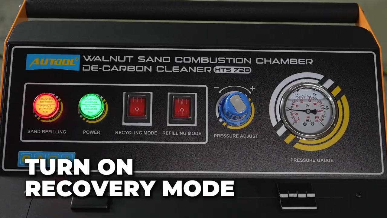 AUTOOL HTS728 control panel with Recovery mode selected