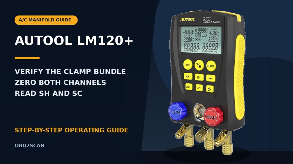 How to Use the AUTOOL LM120+ Digital Manifold Gauge