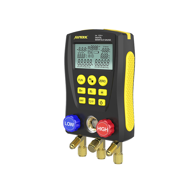 AUTOOL LM120+ digital manifold front view