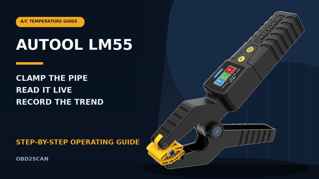 How to Use the AUTOOL LM55 Digital Temperature Clamp