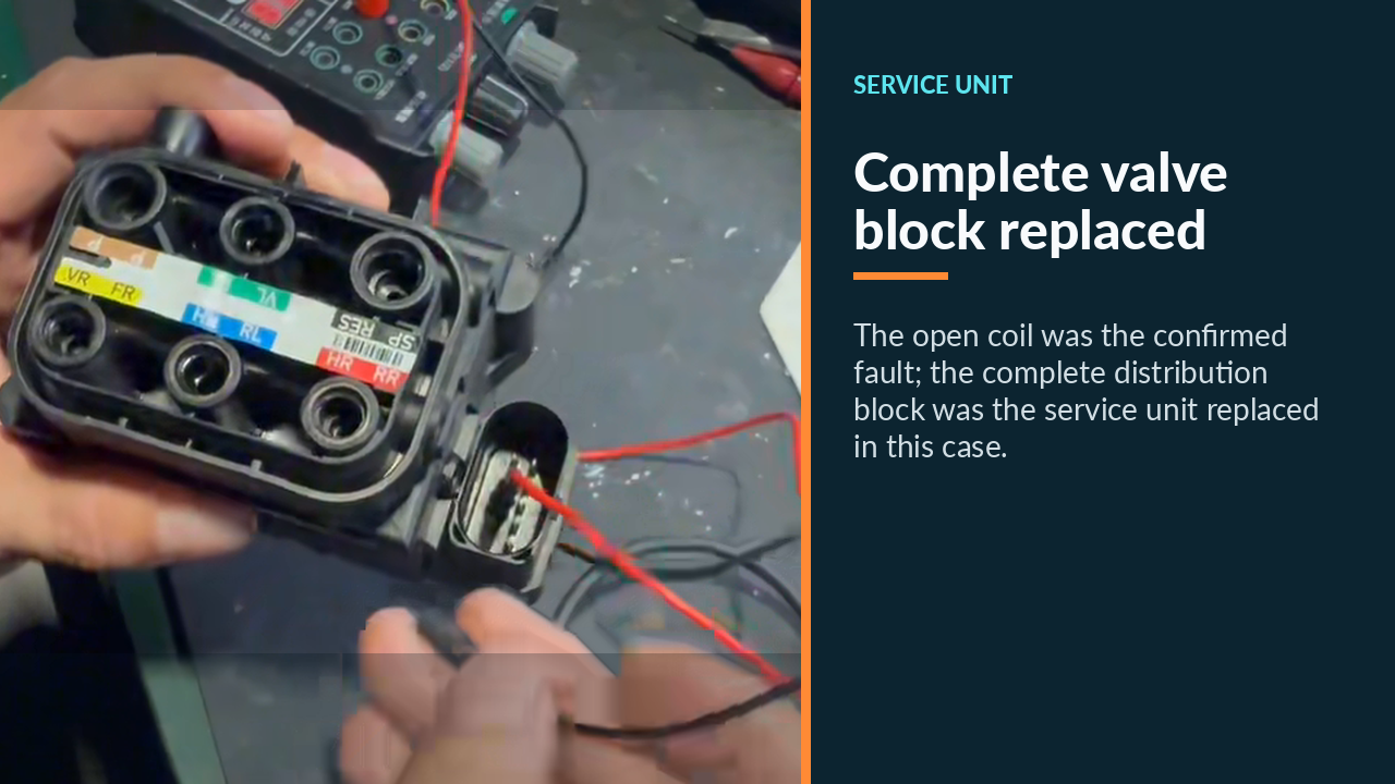 Complete Mercedes GLC 43 air-suspension distribution valve block service unit
