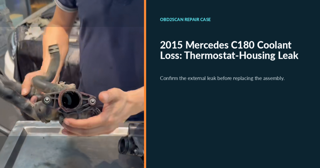 2015 Mercedes C180 Coolant Loss: Thermostat-Housing Leak Repair Case