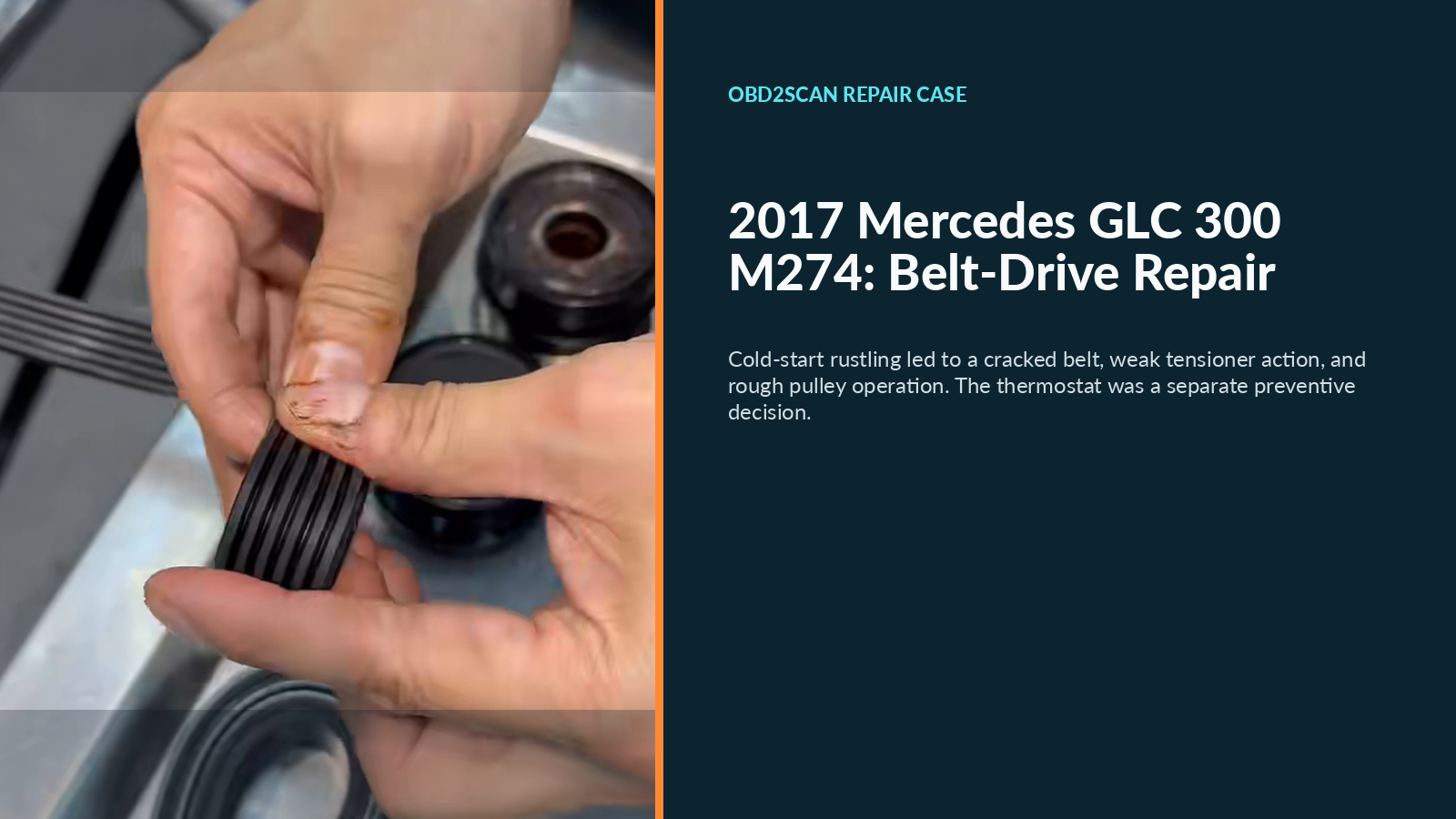 2017 Mercedes GLC 300 M274 belt-drive repair case
