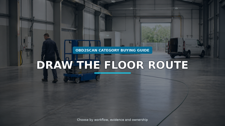 Workshop scene for mobile scissor lift buying guide