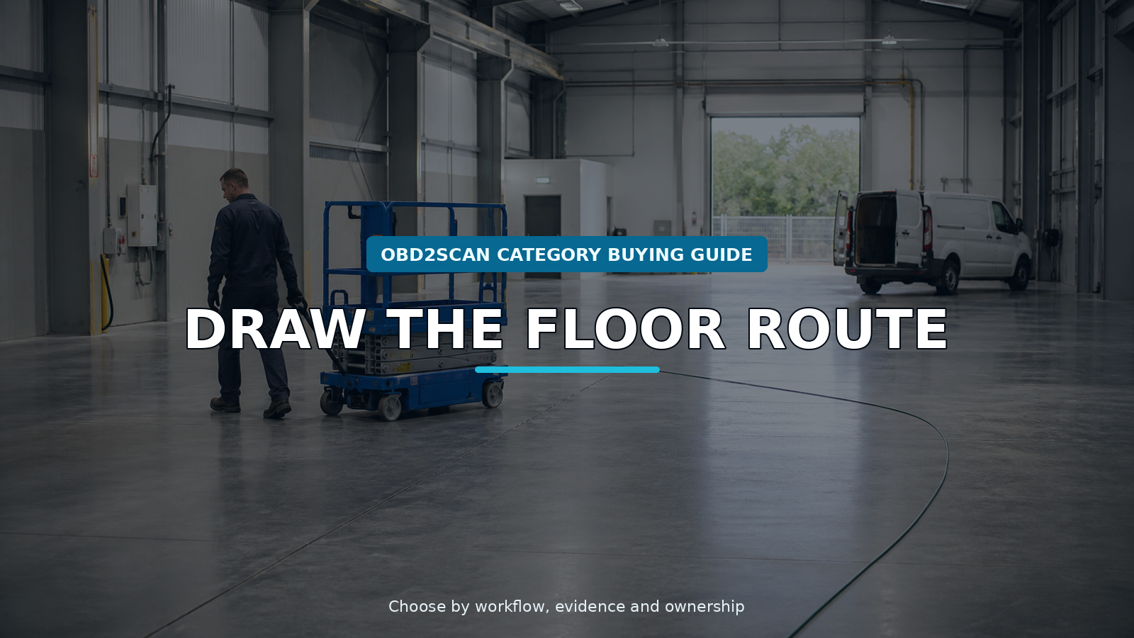 Workshop scene for mobile scissor lift buying guide