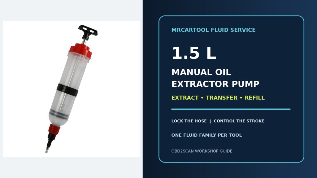 How to Use the MRCARTOOL 1.5 L Manual Oil Extractor Pump