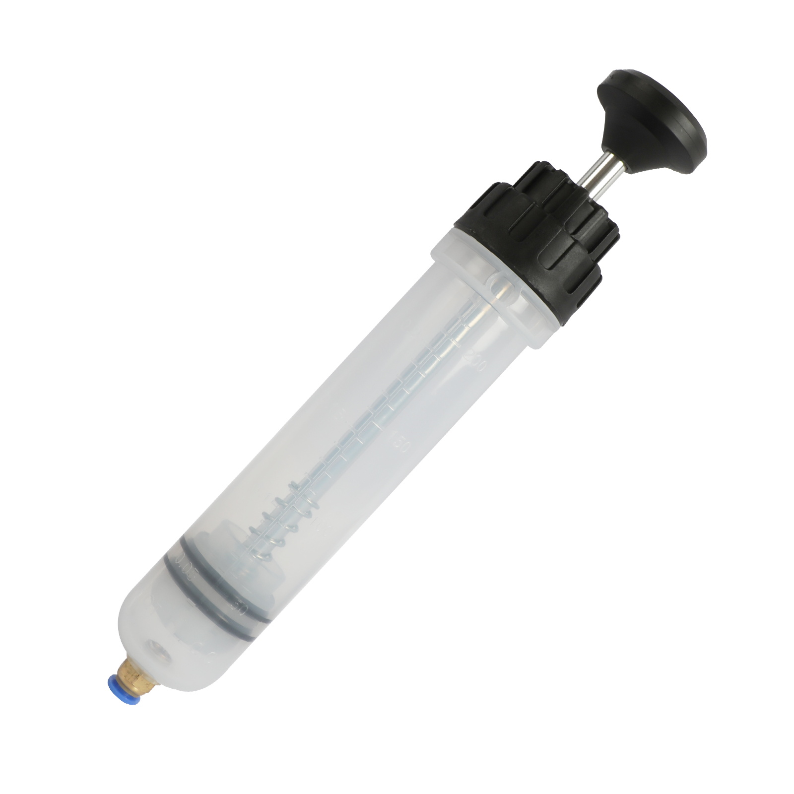 Official close view of the transparent syringe body and printed volume graduations.