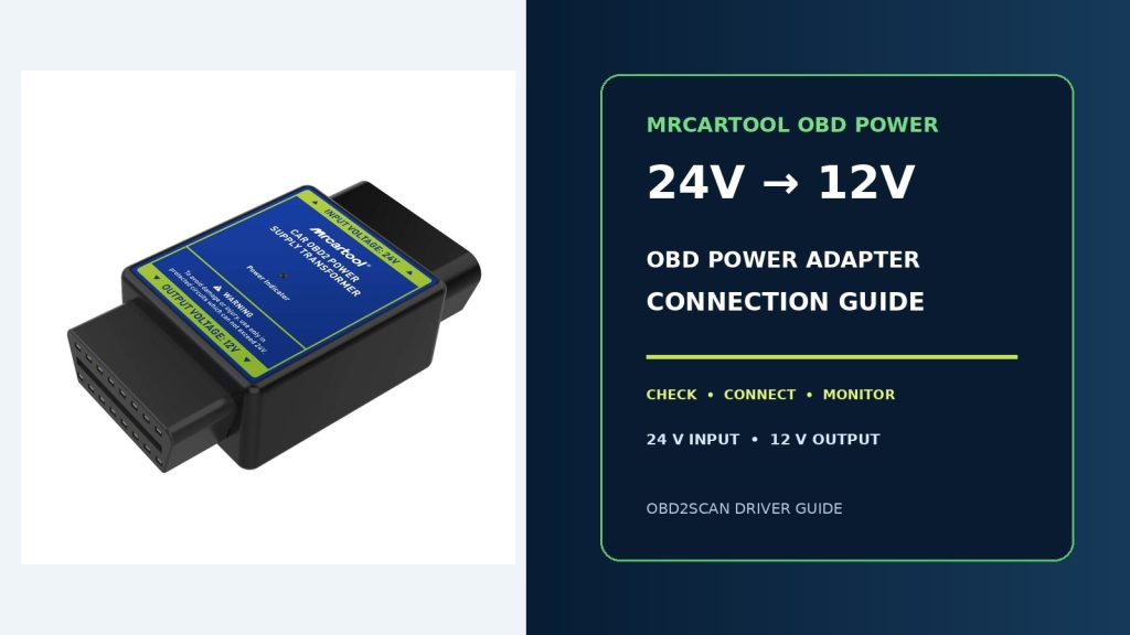 How to Use the MRCARTOOL 24V-to-12V OBD Power Adapter