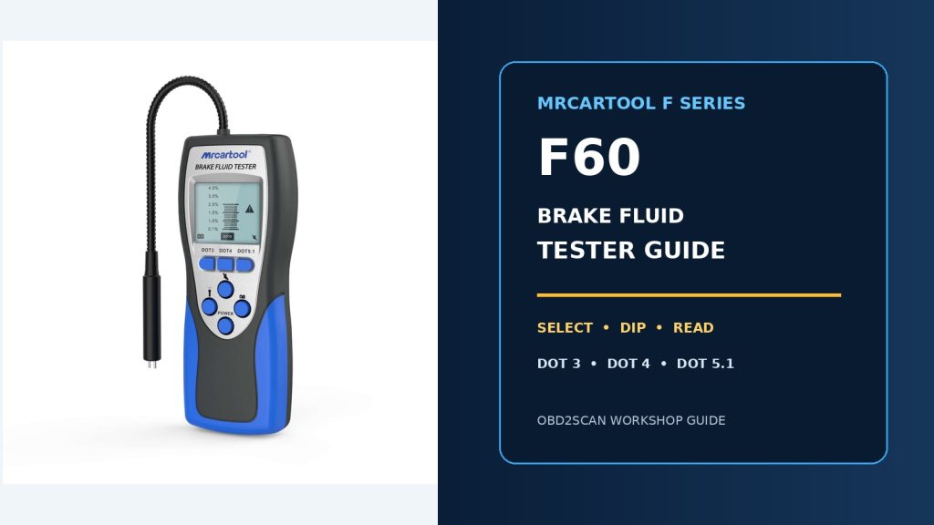 How to Use the MRCARTOOL F60 Brake Fluid Tester