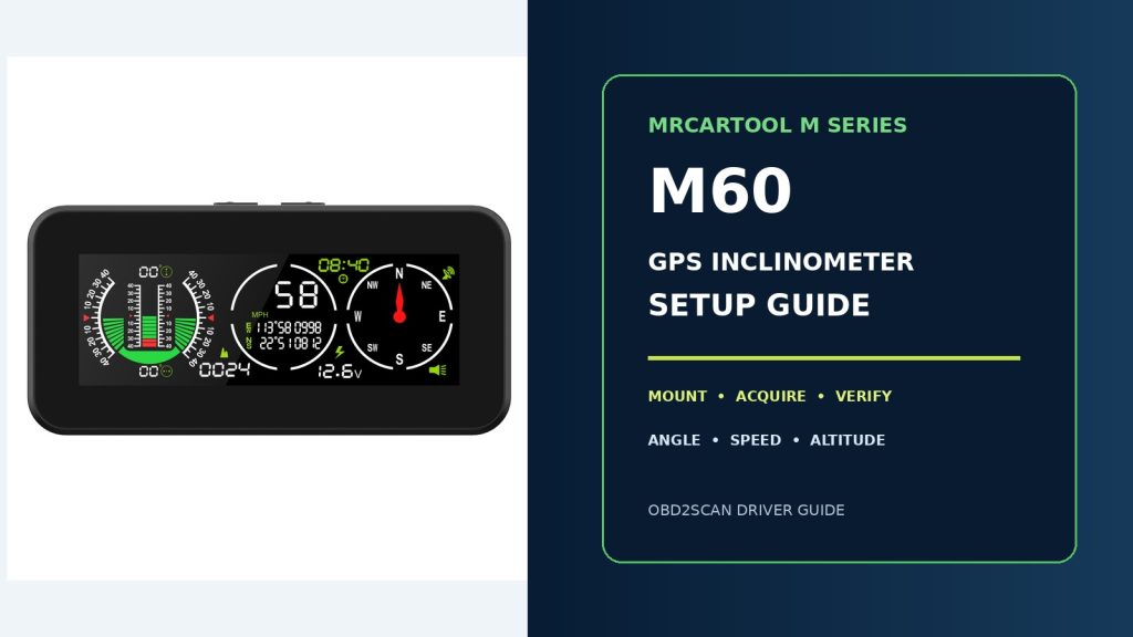 How to Install and Use the MRCARTOOL M60 GPS Inclinometer