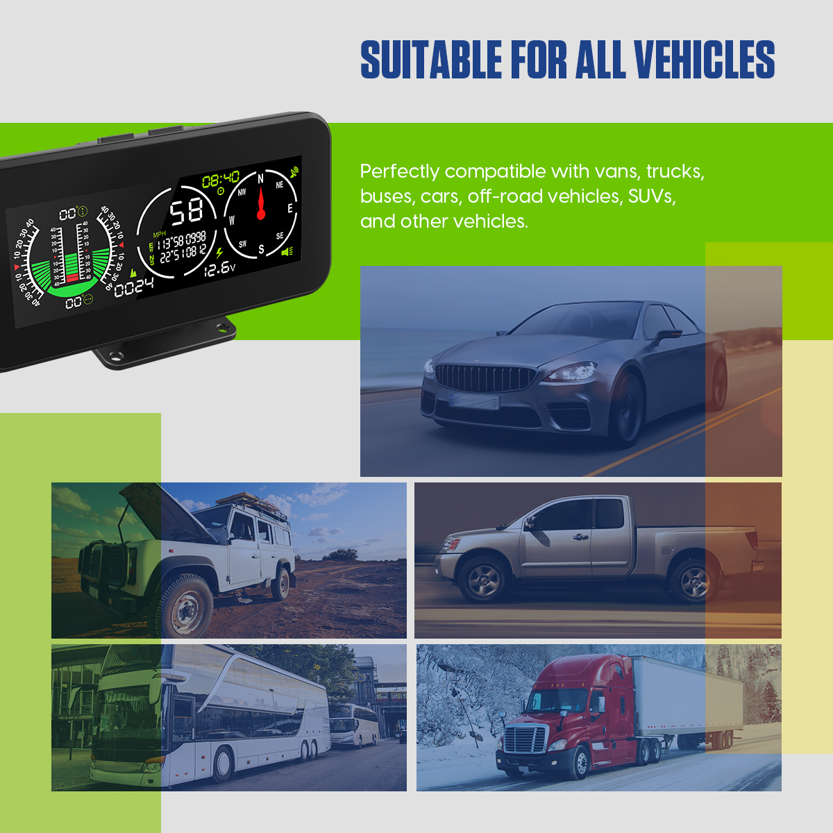 Official MRCARTOOL M60 multi-vehicle application graphic.