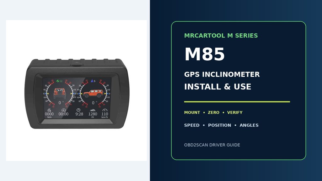 How to Install and Use the MRCARTOOL M85 GPS Inclinometer