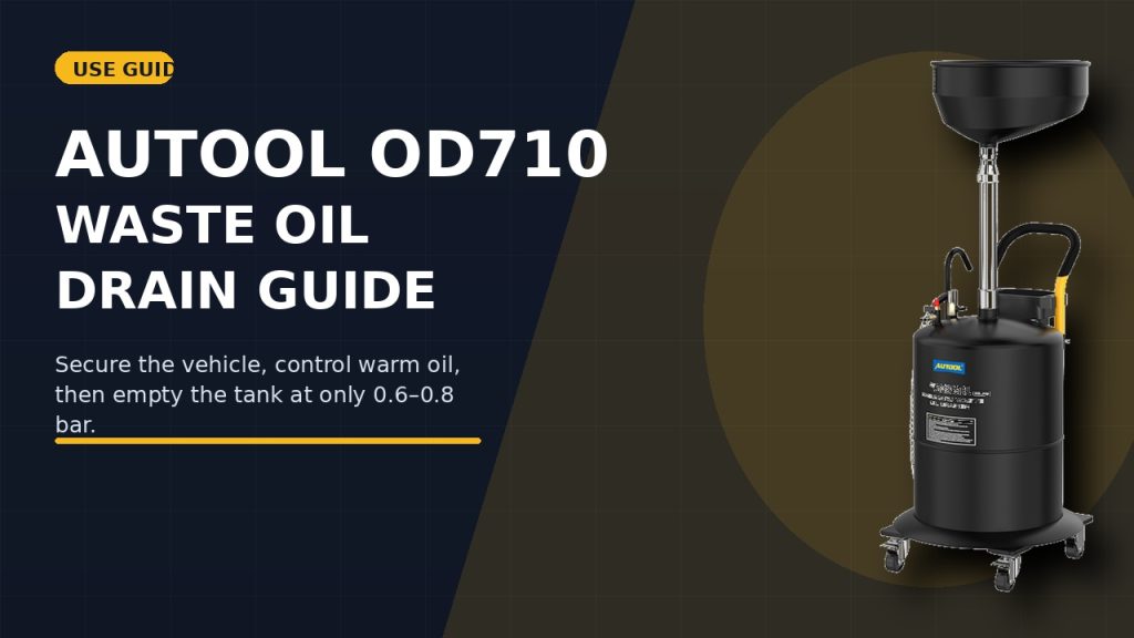 How to Use the AUTOOL OD710 Pneumatic Waste Oil Drainer Step by Step