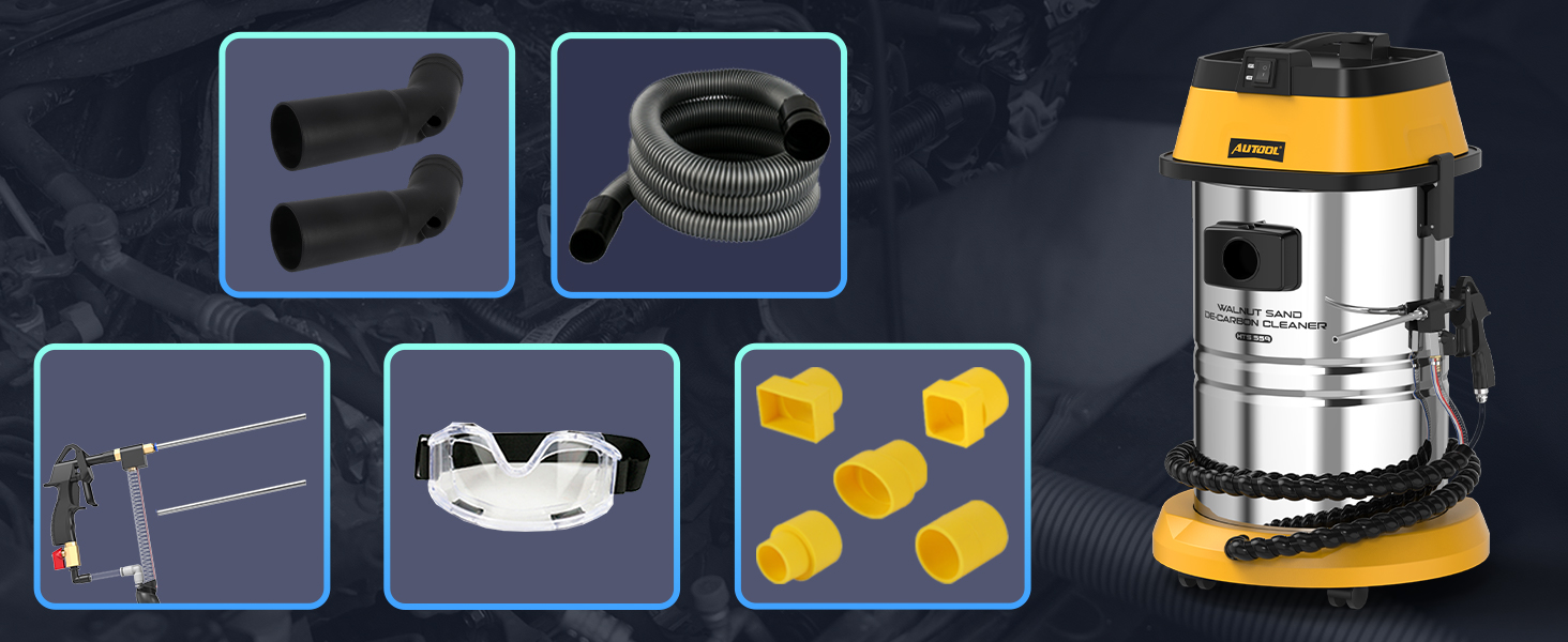 AUTOOL HTS559 machine with hoses, gun, goggles and adapter set