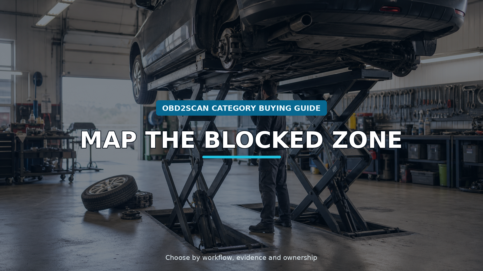 Workshop scene for scissor vehicle lift buying guide