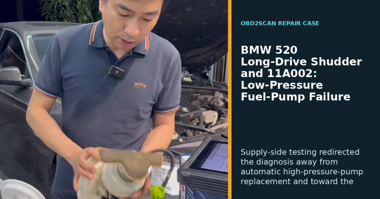 BMW 520 Long-Drive Shudder and 11A002: Low-Pressure Fuel-Pump Failure