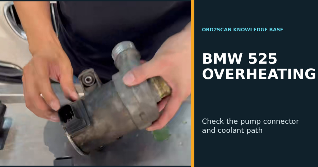 2014 BMW 525Li Overheating: Corroded Water-Pump Connector and Heater-Valve Leak