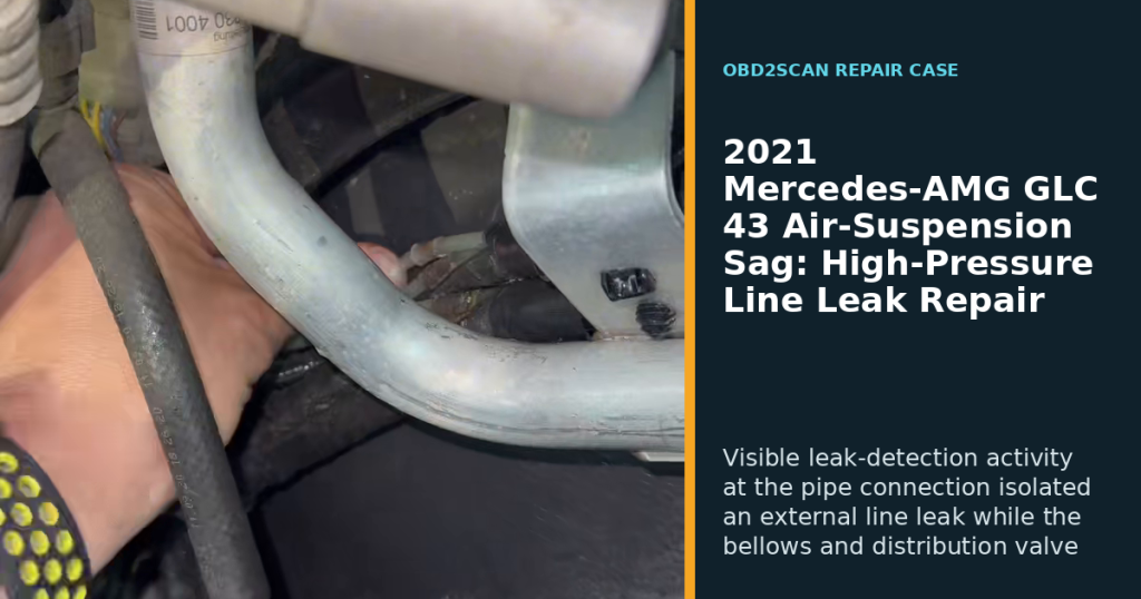 2021 Mercedes-AMG GLC 43 Air-Suspension Sag: High-Pressure Line Leak Repair