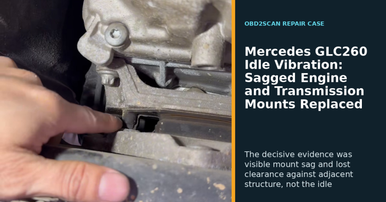 Mercedes GLC260 Idle Vibration: Sagged Engine and Transmission Mounts Replaced