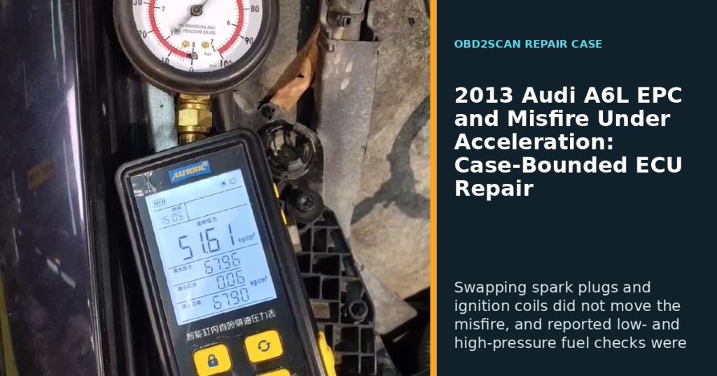 2013 Audi A6L EPC and Misfire Under Acceleration: Case-Bounded ECU Repair