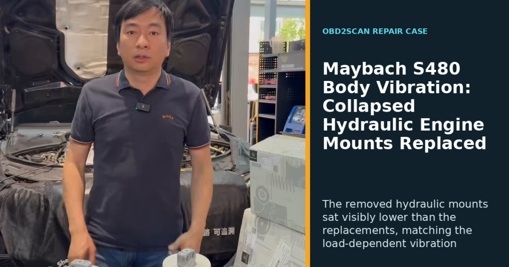 Maybach S480 Body Vibration: Collapsed Hydraulic Engine Mounts Replaced