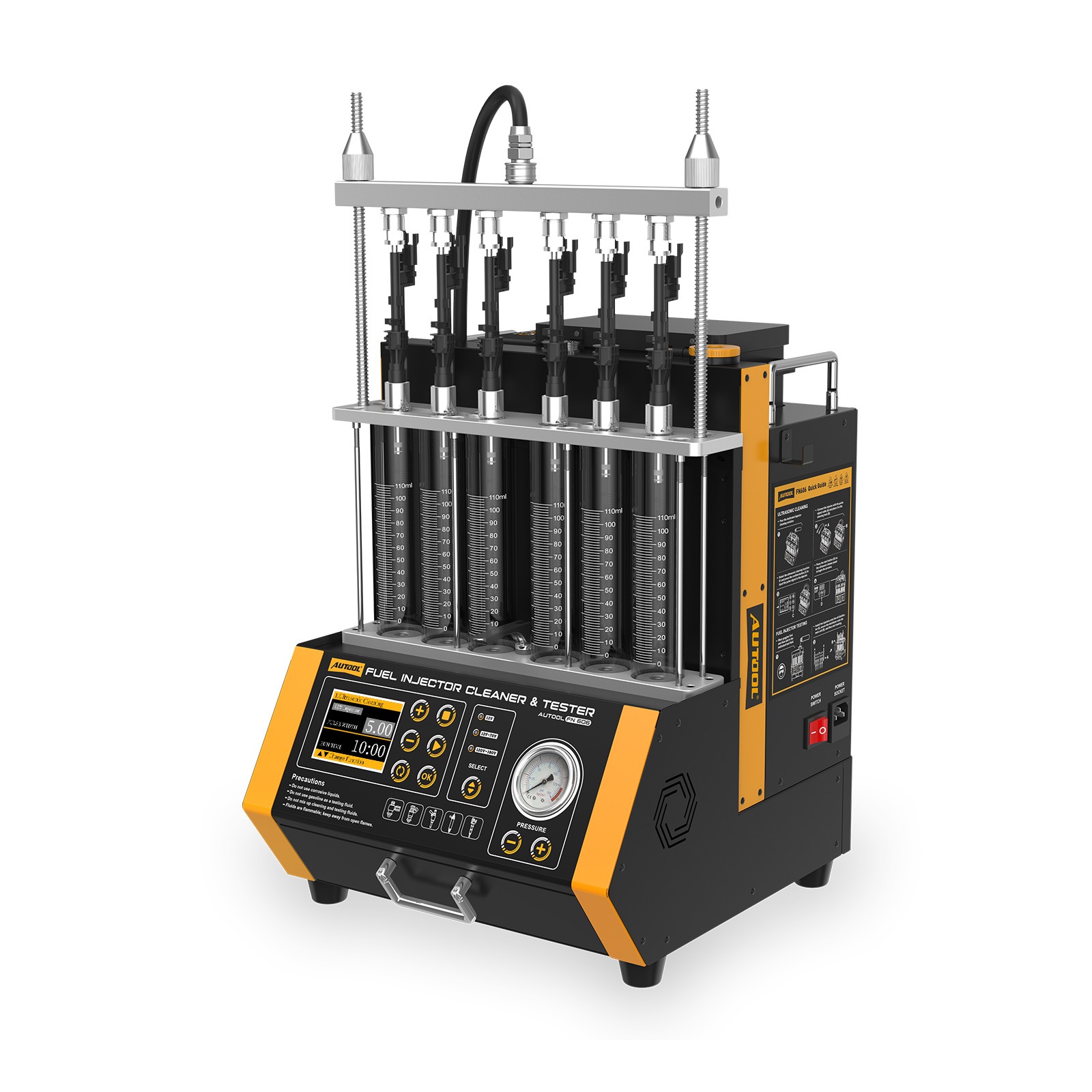 Exact first-party product or workflow view of AUTOOL FN606 six-cylinder fuel injector cleaner and tester