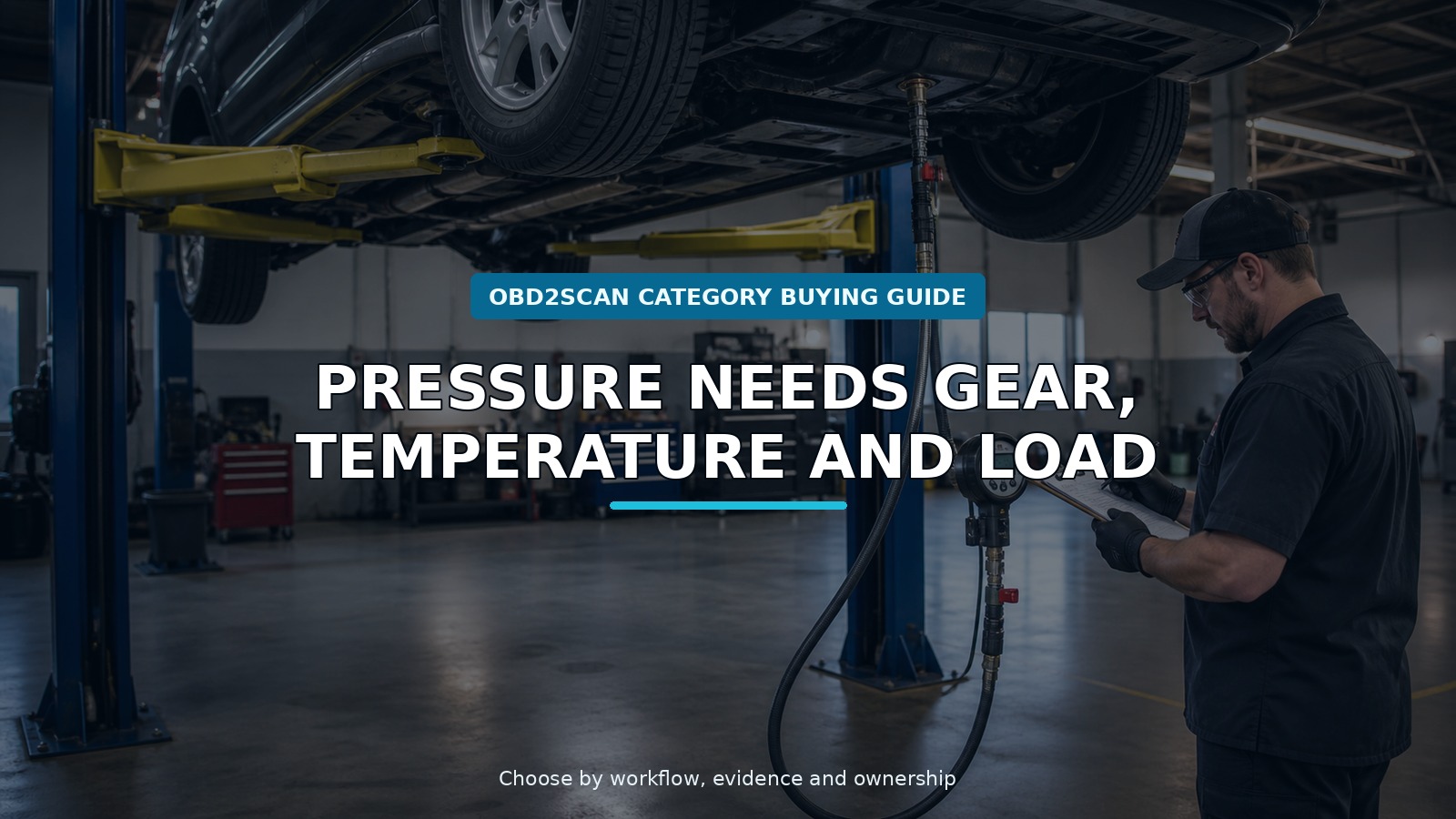 Workshop scene for transmission line pressure tester buying guide