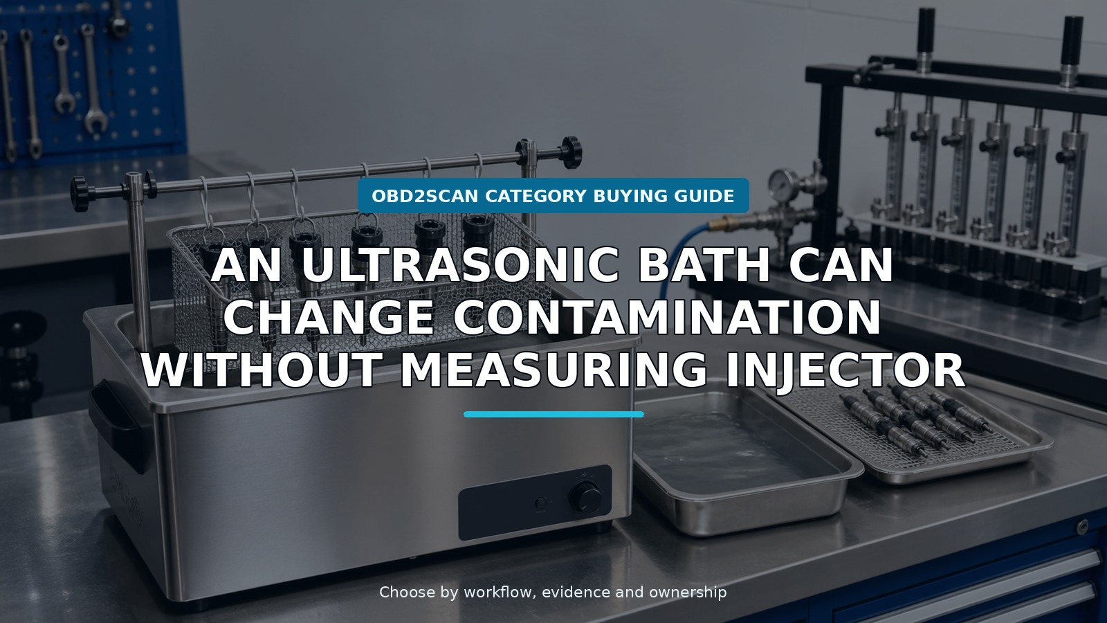 Workshop scene for ultrasonic fuel injector cleaning-only machine buying guide