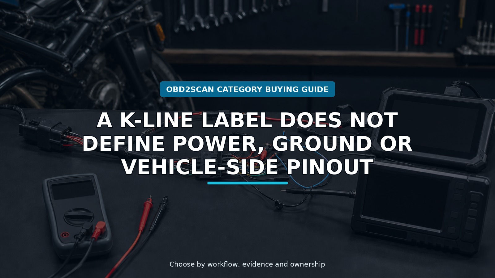 Workshop scene for universal k-line motorcycle diagnostic cable buying guide