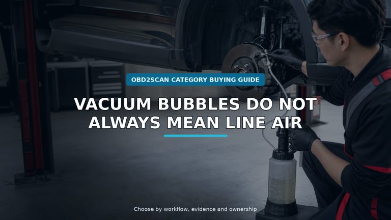 Workshop scene for vacuum brake fluid extractor buying guide
