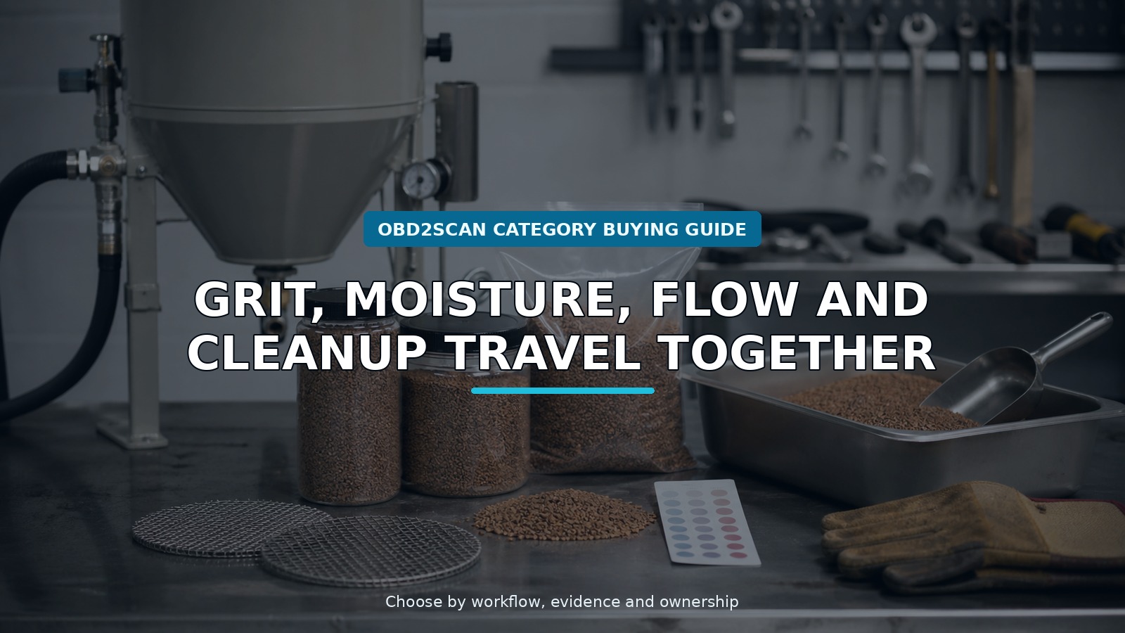 Workshop scene for walnut shell blasting media buying guide