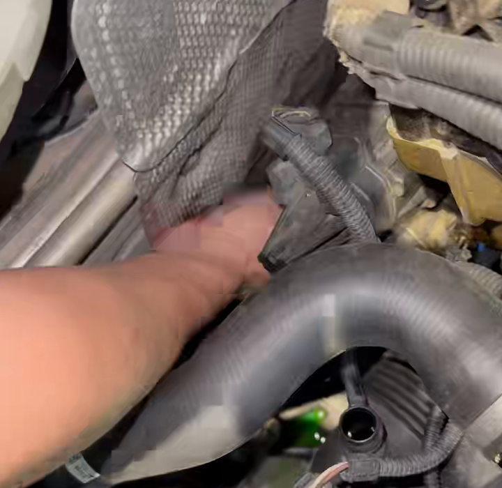 Connector and harness location in the engine bay.