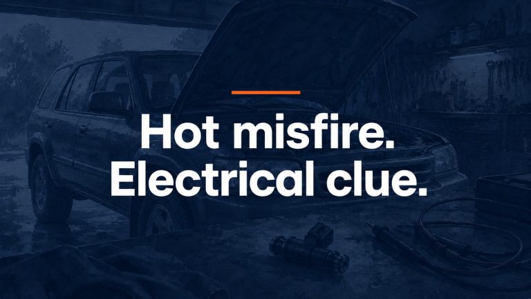Conceptual editorial illustration: Hot misfire. Electrical clue.