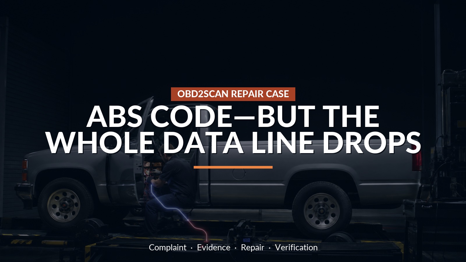 Abs Code—But The Whole Data Line Drops — conceptual repair scene
