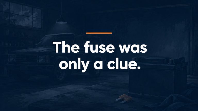 Conceptual editorial illustration: The fuse was only a clue.