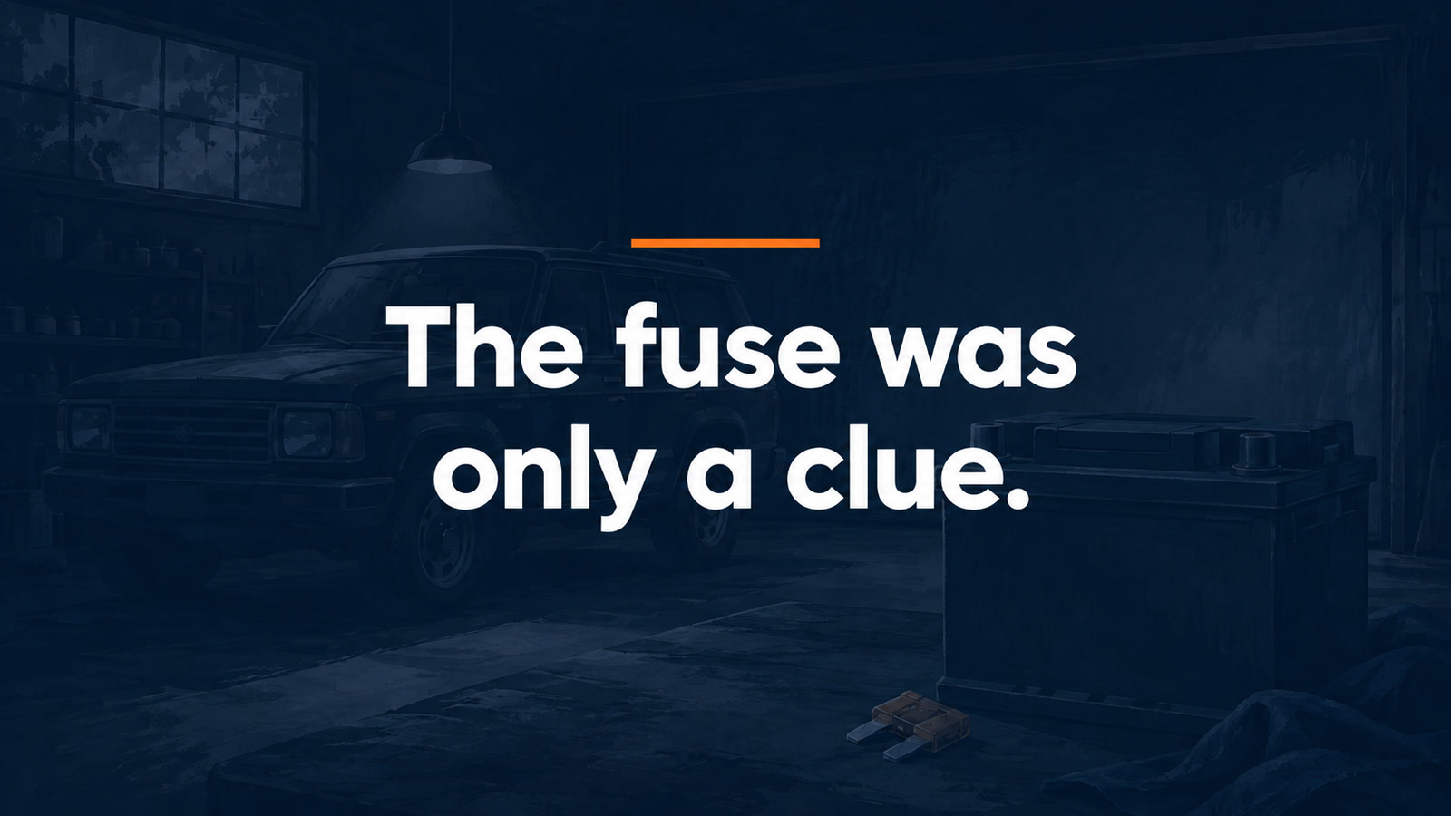 Conceptual editorial illustration: The fuse was only a clue.