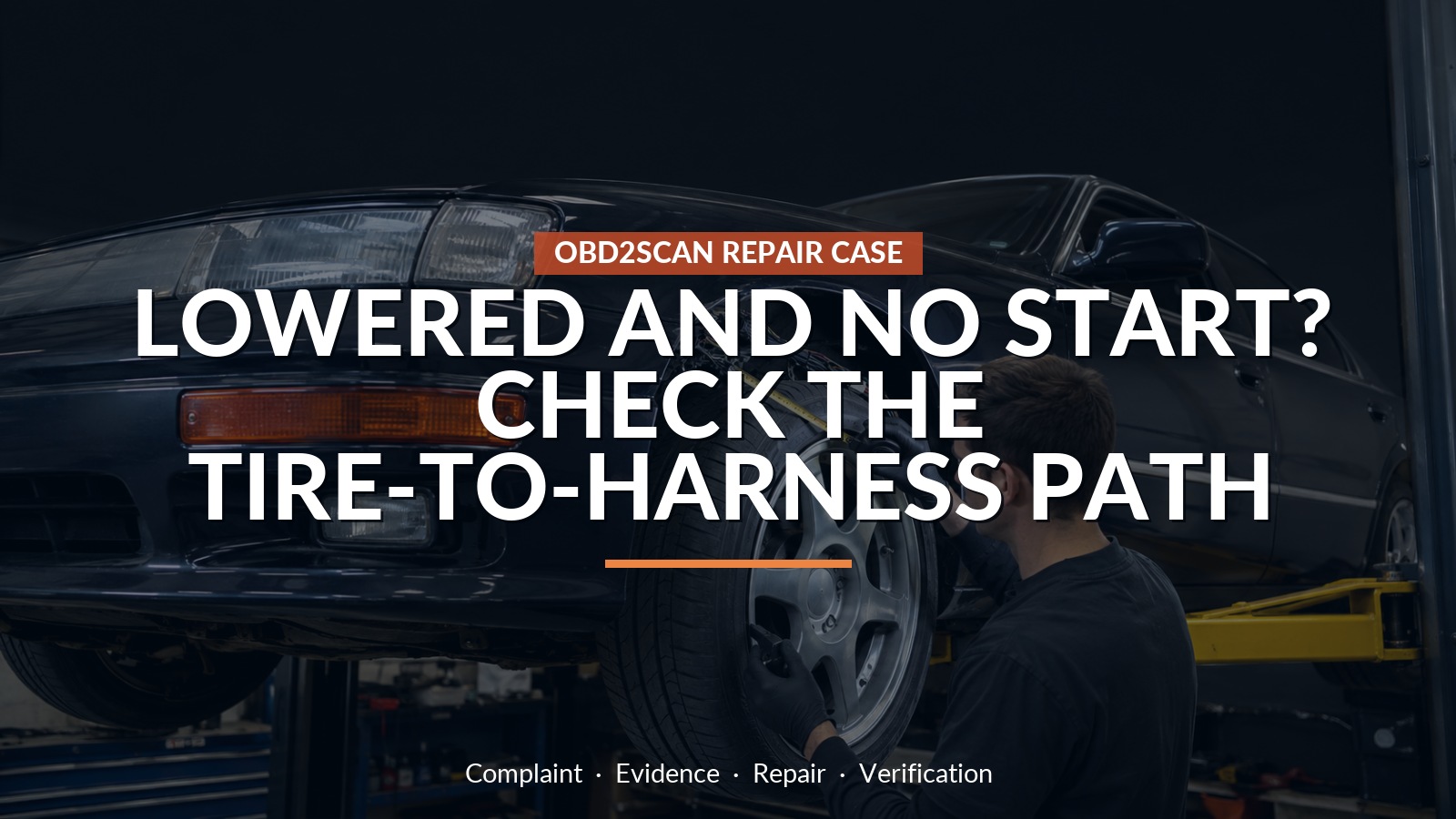 Lowered And No Start? Check The Tire-To-Harness Path — conceptual repair scene