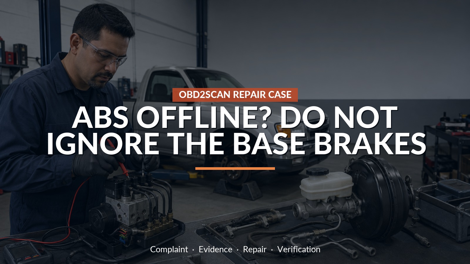 Abs Offline? Do Not Ignore The Base Brakes — conceptual repair scene