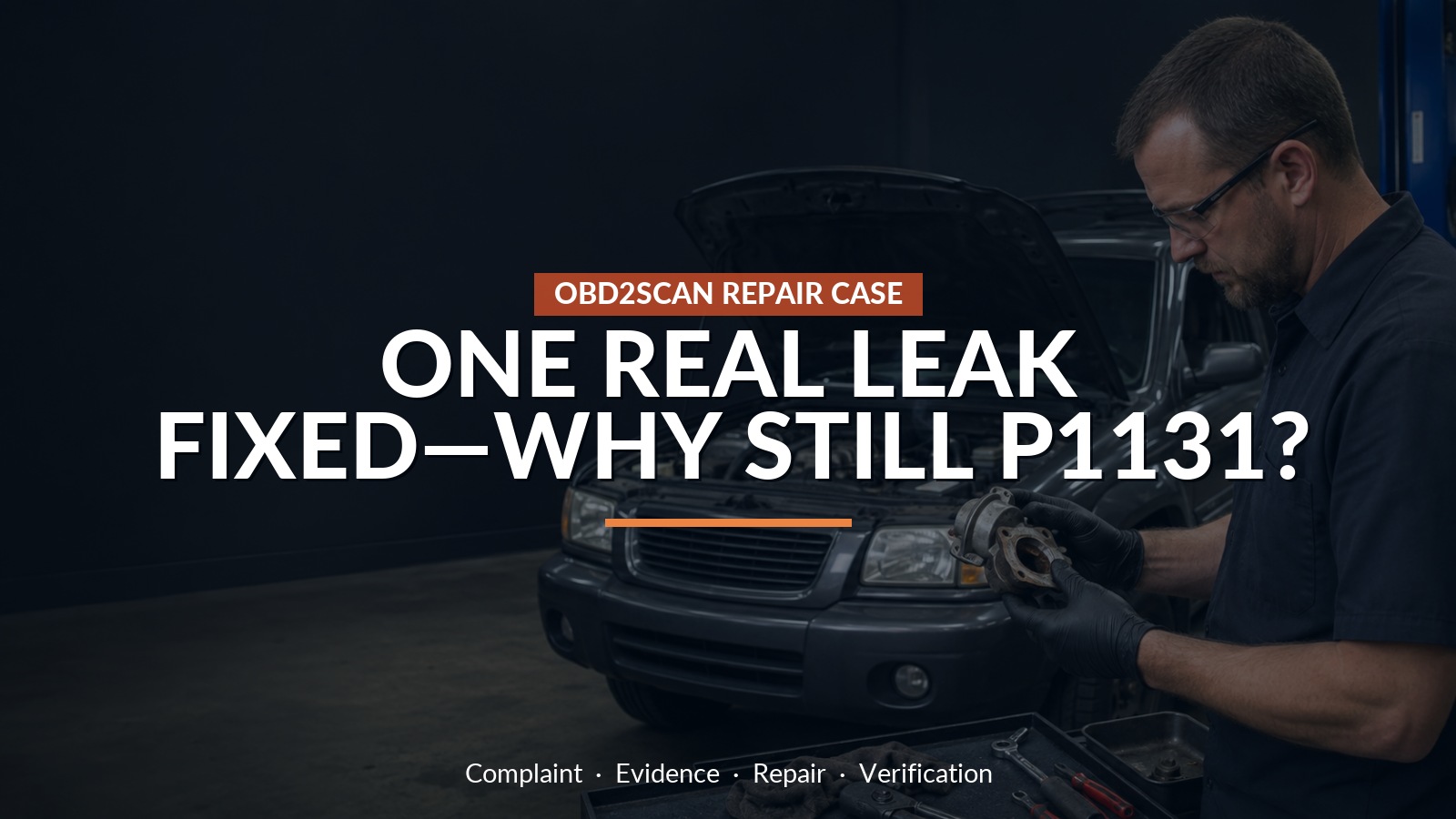 One Real Leak Fixed—Why Still P1131? — conceptual repair scene