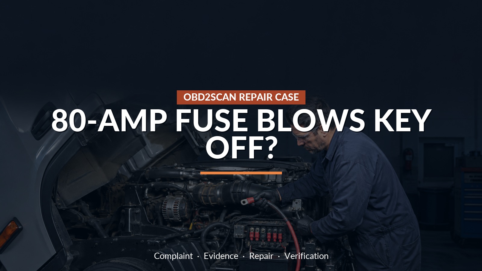 80-Amp Fuse Blows Key Off? — conceptual repair scene