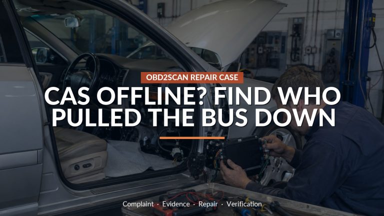 Cas Offline? Find Who Pulled The Bus Down — conceptual repair scene