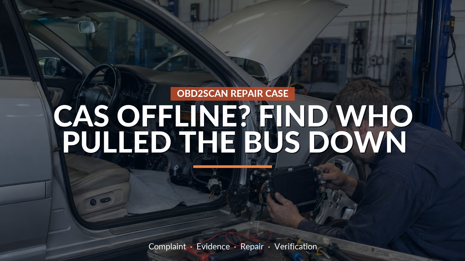Cas Offline? Find Who Pulled The Bus Down — conceptual repair scene