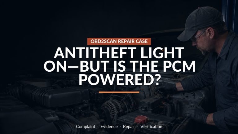 Antitheft Light On—But Is The Pcm Powered? — conceptual repair scene