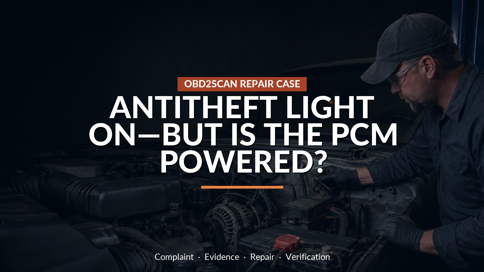 Antitheft Light On—But Is The Pcm Powered? — conceptual repair scene