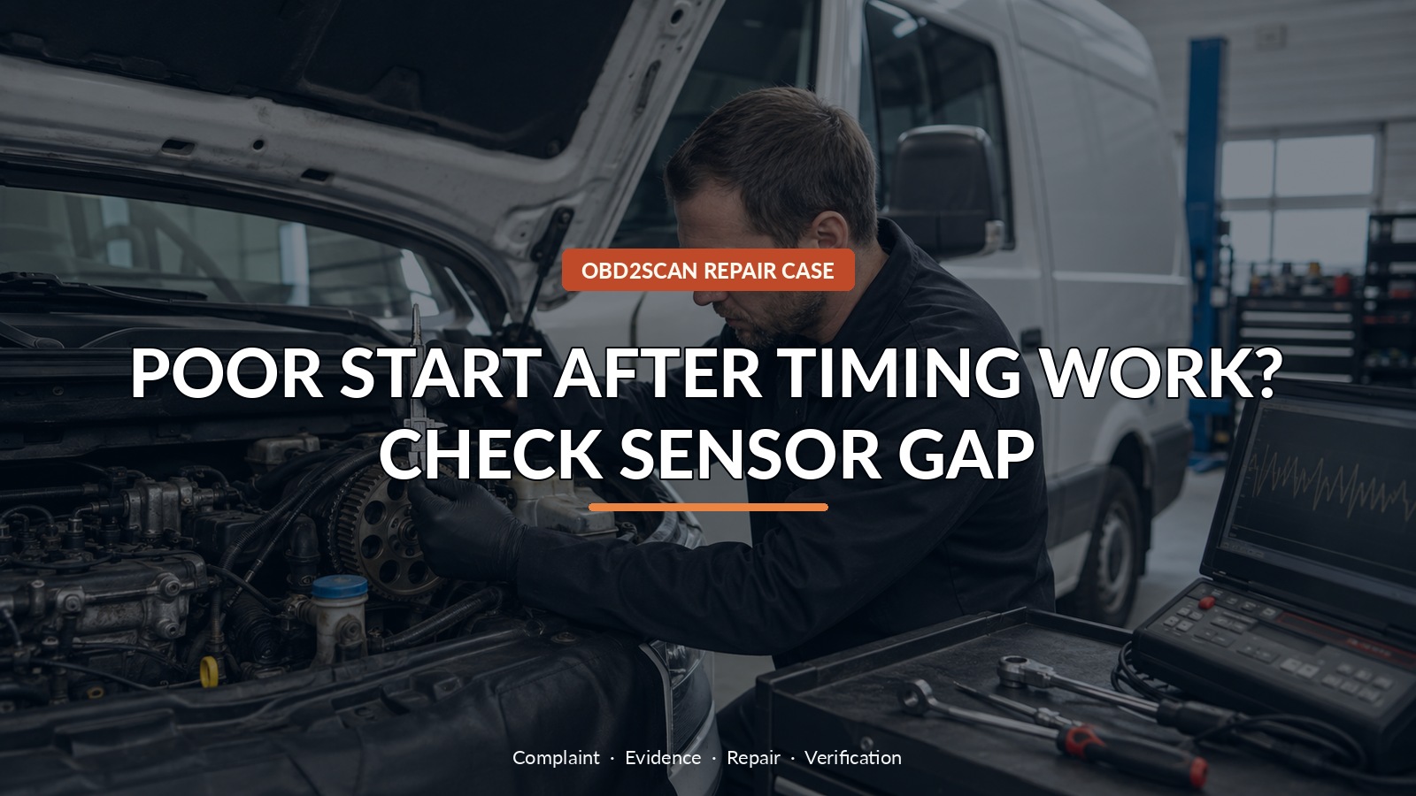 Poor Start After Timing Work? Check Sensor Gap — conceptual diagnostic scene