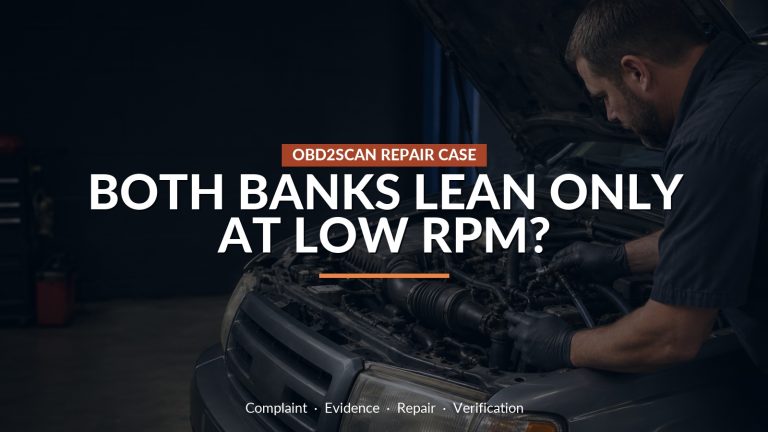 Both Banks Lean Only At Low Rpm? — conceptual repair scene