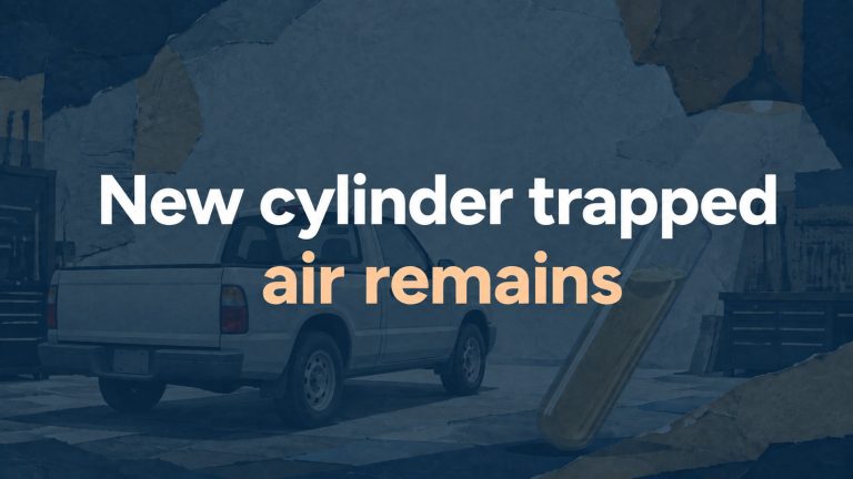 Conceptual editorial illustration: New cylinder trapped / air remains