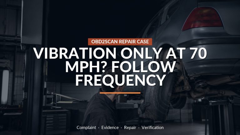 Vibration Only At 70 Mph? Follow Frequency — conceptual repair scene