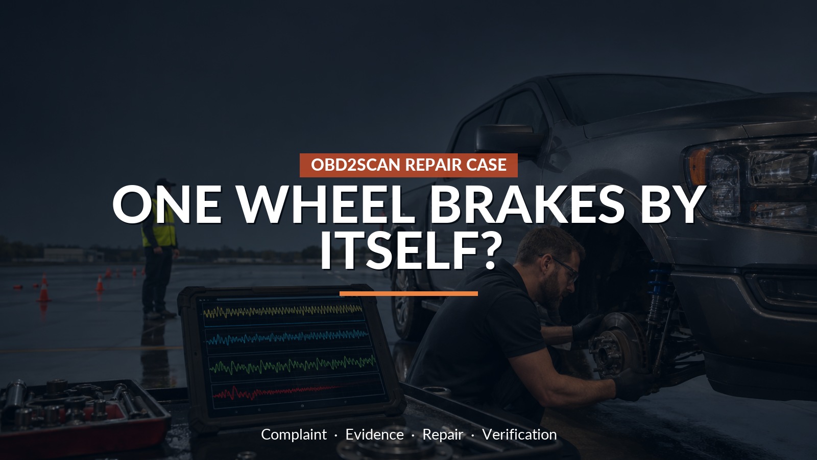 One Wheel Brakes By Itself? — conceptual repair scene