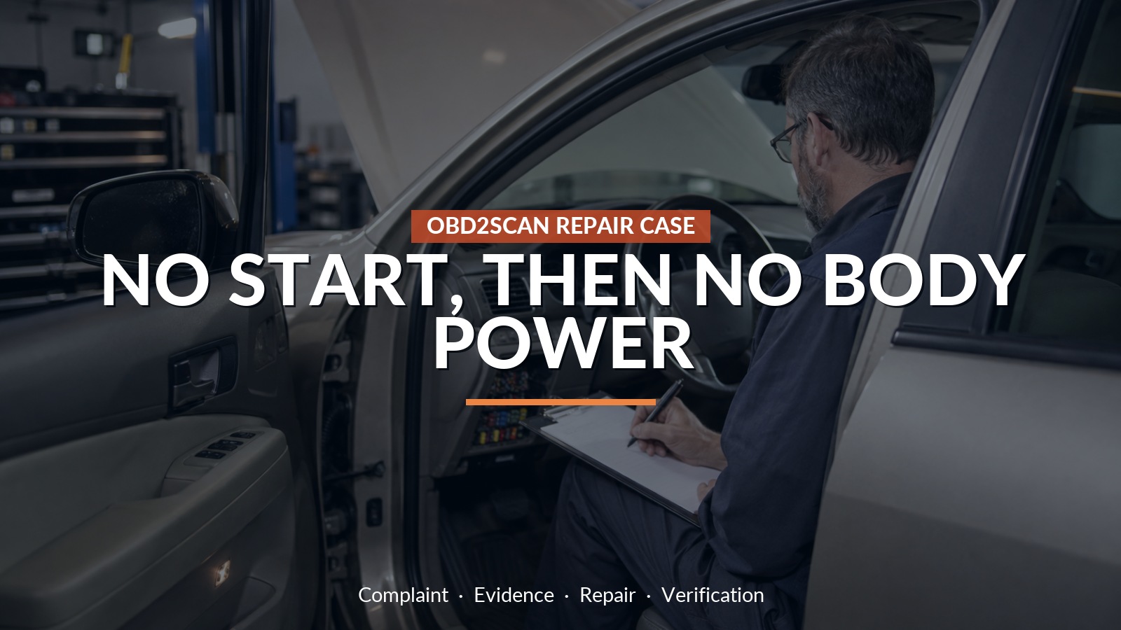 No Start, Then No Body Power — conceptual repair scene